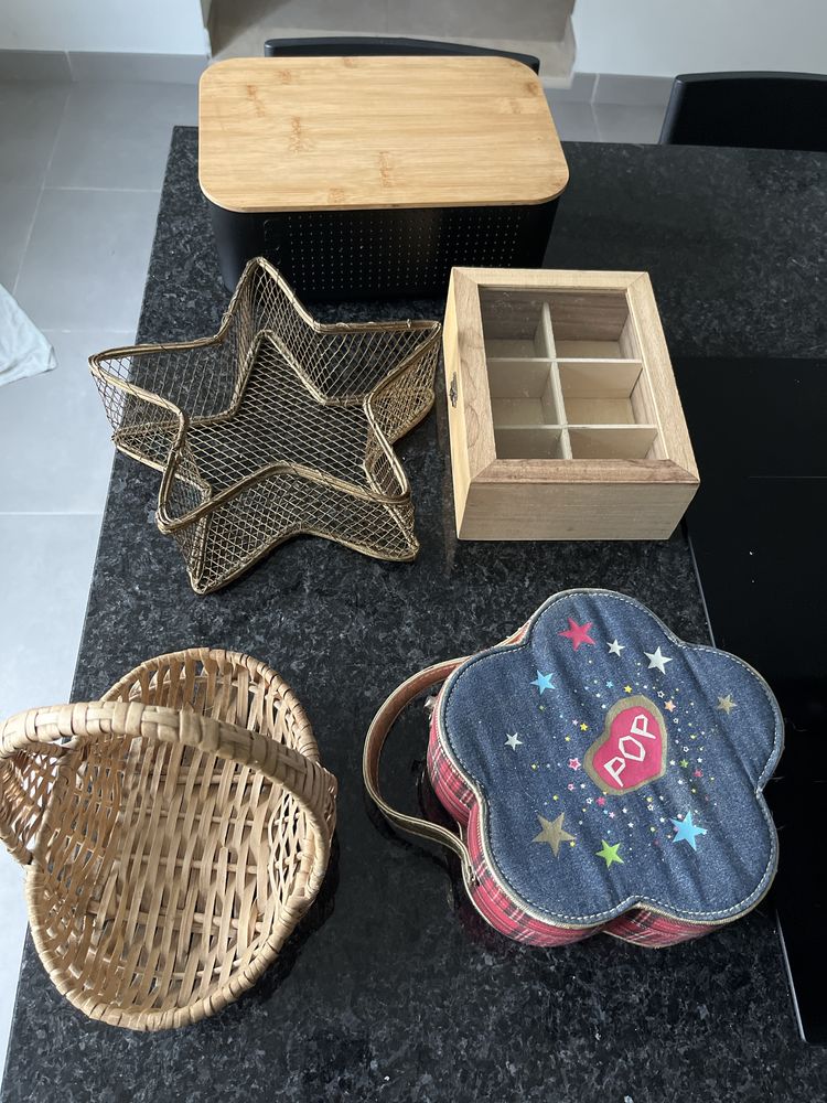 Caixa para cha, Lixeira em inox, cestos decoração