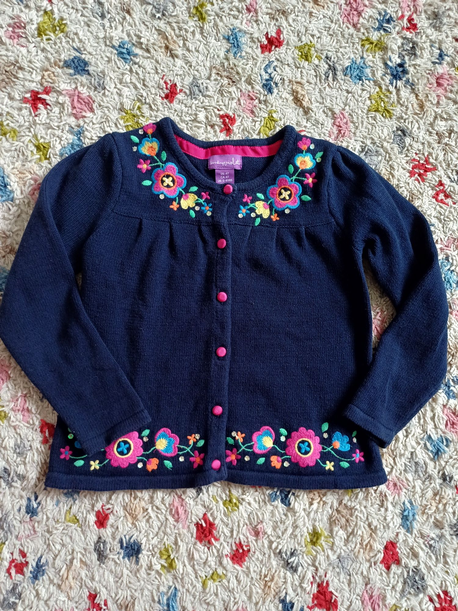 sweter kardigan r. 104-110 Shrinking Violet elegancki z ha