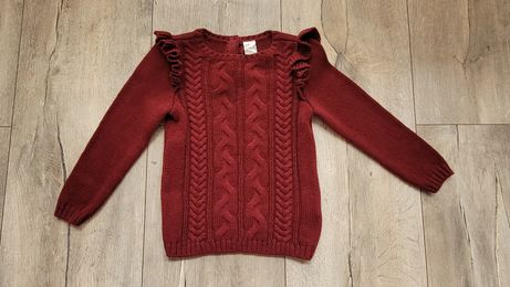 Nowy HM 86 bordowy sweterek sweter czerwony święta świąteczny sesje