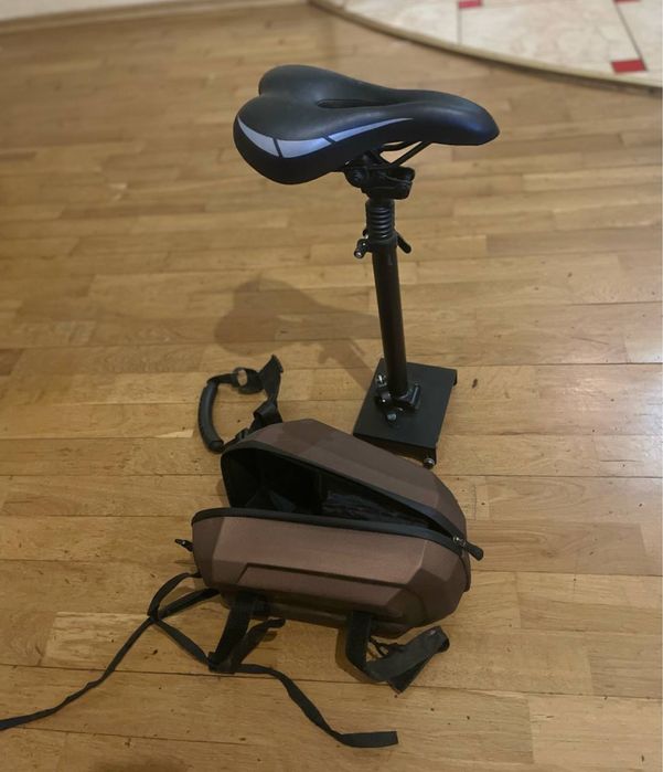 Аксессуары для электросамоката — сиденье, сумка, ручка