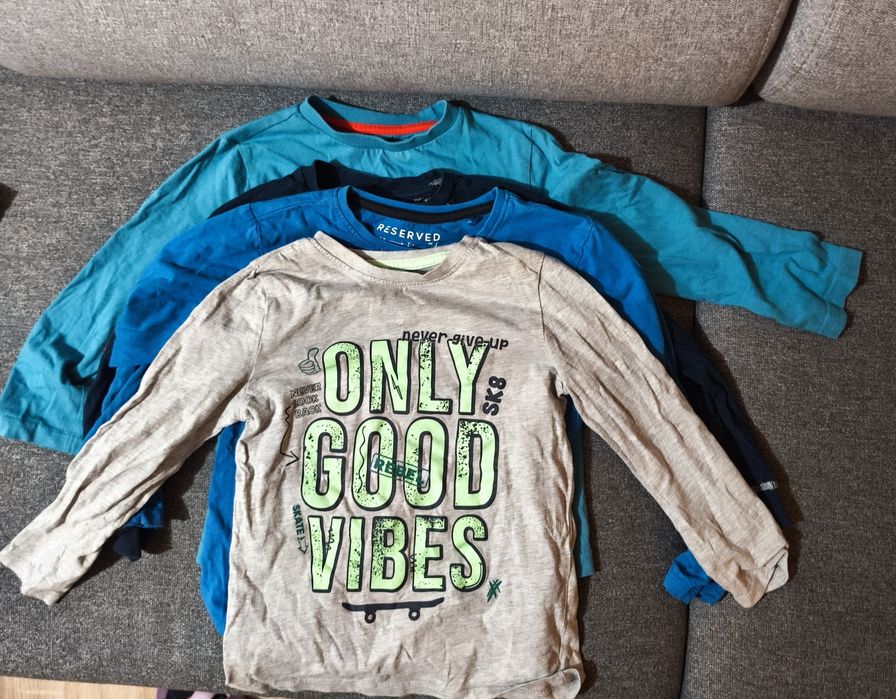 4 bluzki dla chłopca z długim rękawem + gratis