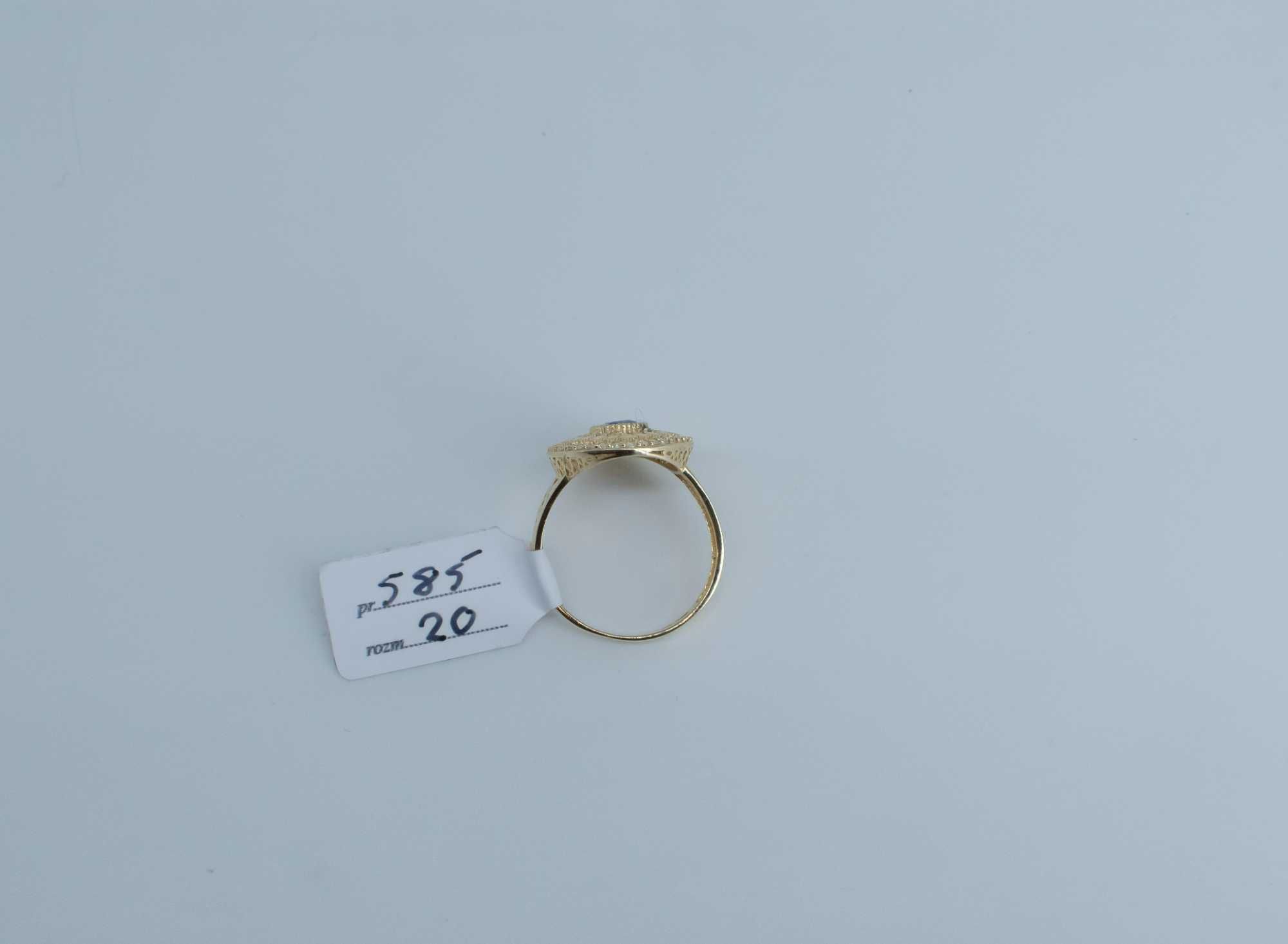 Złoty pierścionek 585 3,72 gram rozmiar 20 NOWY Okazja