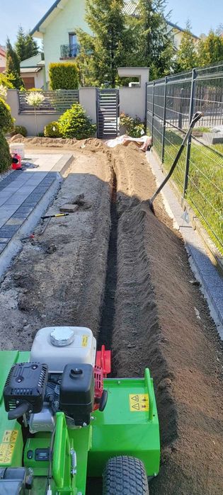 Usługi koparką łańcuchową, rębak, wycinarka do darni, wertykulacja