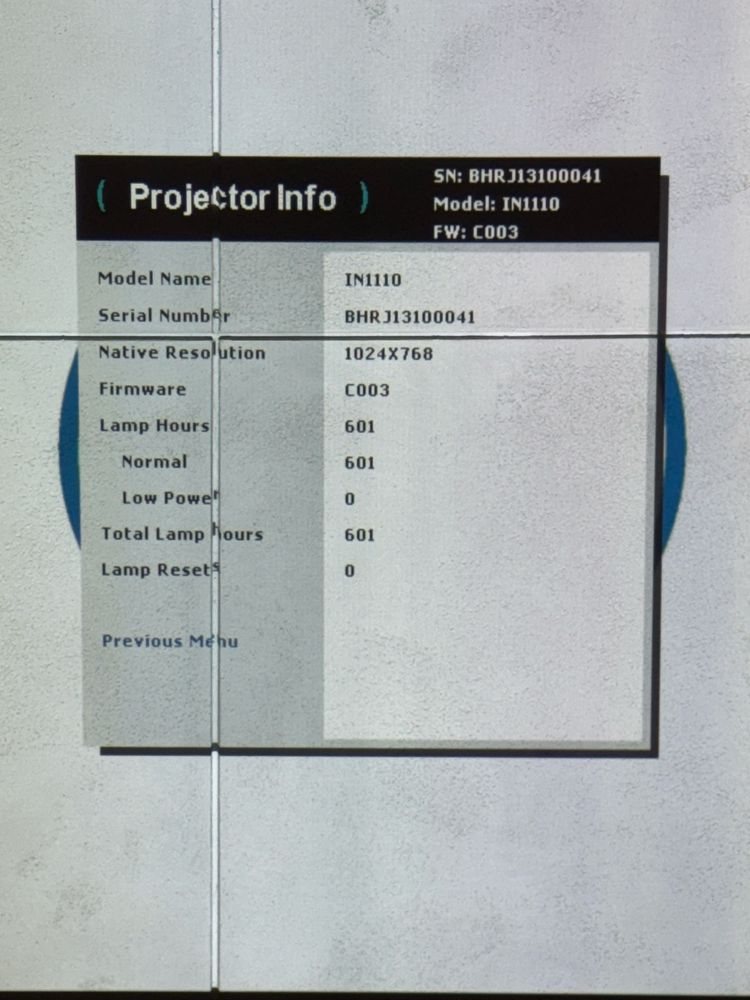 Projektor Infocus IN1110 HDMI