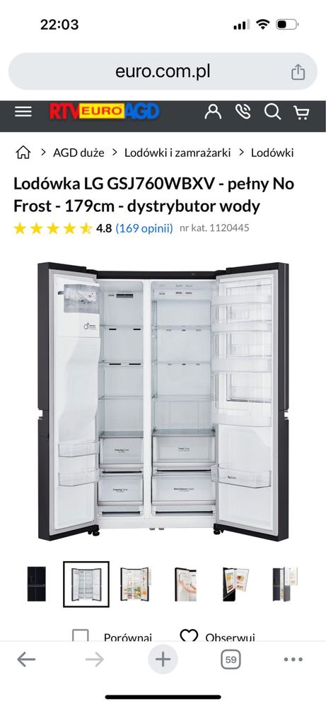 Lodówka LG z dystrybutorem wody