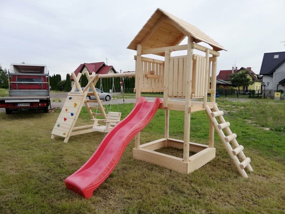 Meble ogrodowe, plac zabaw, huśtawka, stół ławki