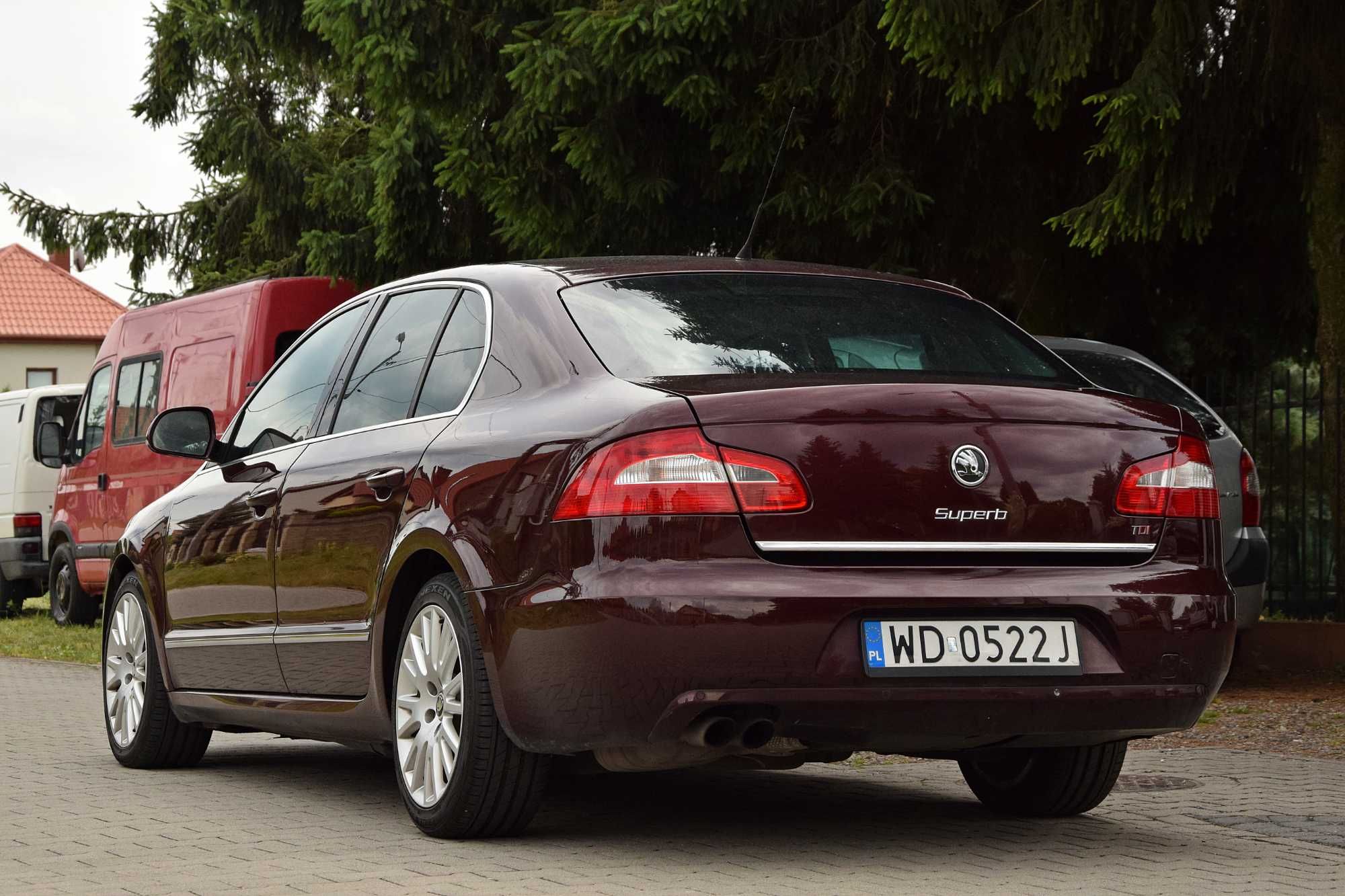 SKODA SUPERB 2.0 TDI 170KM DSG Automat Klima Skóra Navi Asystent 2008!