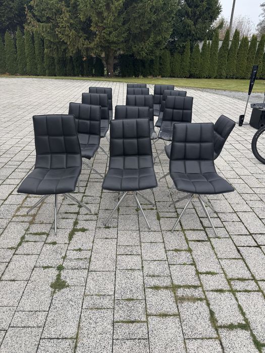 Krzeselka obrotowe skorzane