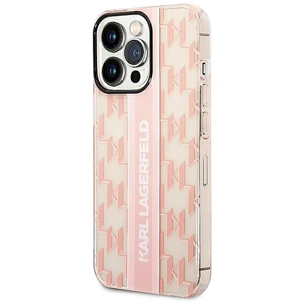 Etui Karl Lagerfeld Mono Vertical Stripe na iPhone 14 Pro 6,1" - różow