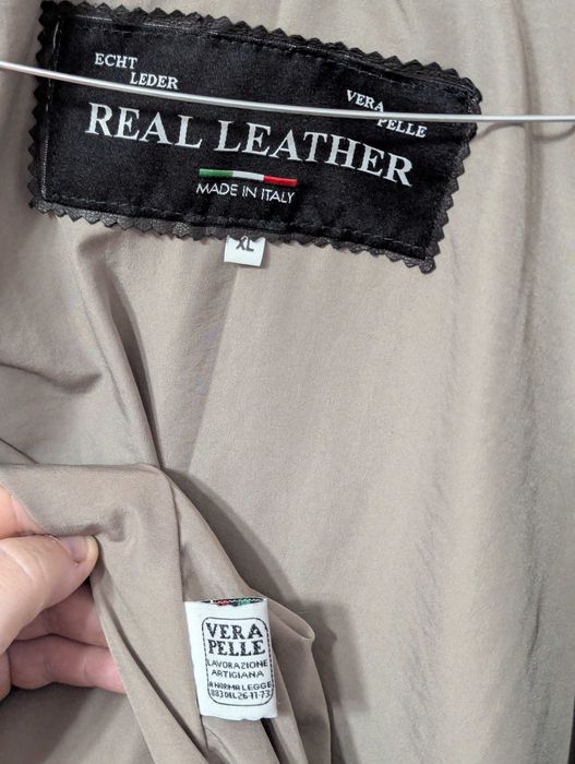 Шкіряна куртка бомбер  Італія  VERA PELLE  натуральна шкіра розмір XL