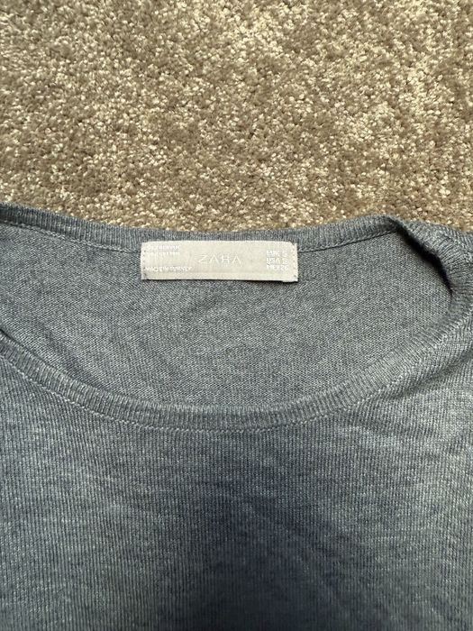 Cienki, szary sweterk marki Zara - rozmiar S