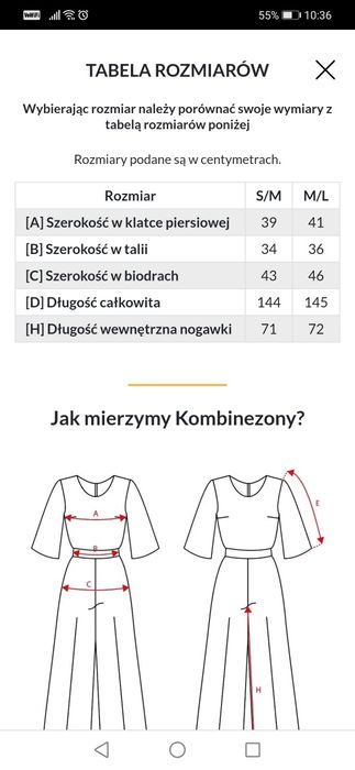 Kombinezon nowy kwiaty dekolt s/m szerokie nogawki