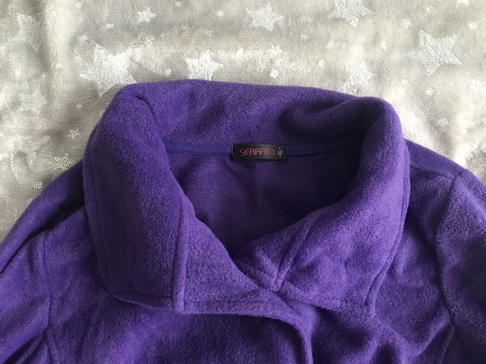 Fioletowa bluza polarowa tunika polar rozm. 42 XL #1