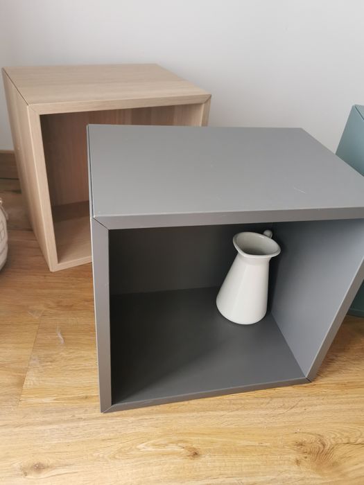 Cubos prateleira IKEA cinzento