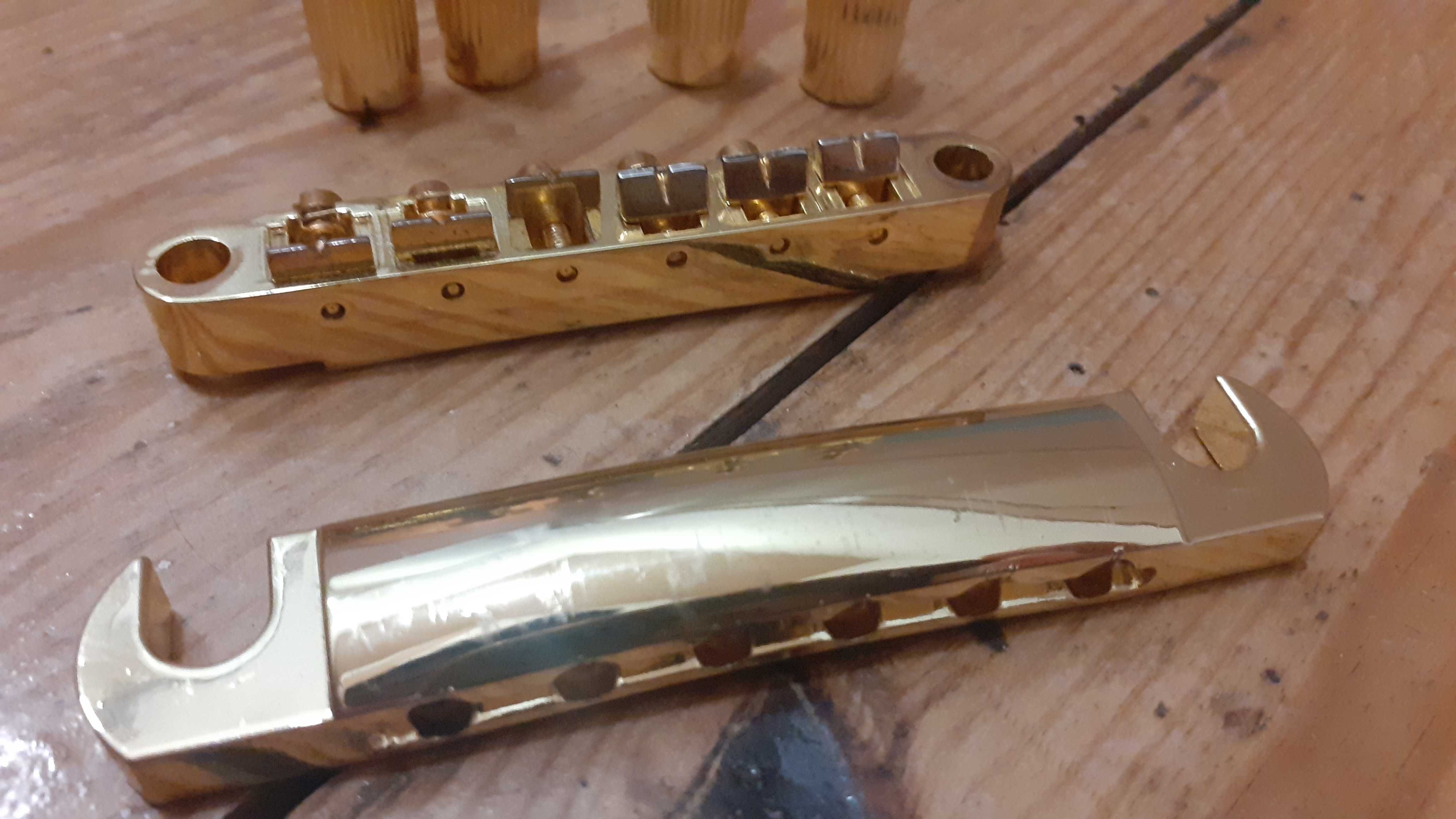 Ponte e TailPiece (Cor dourada)