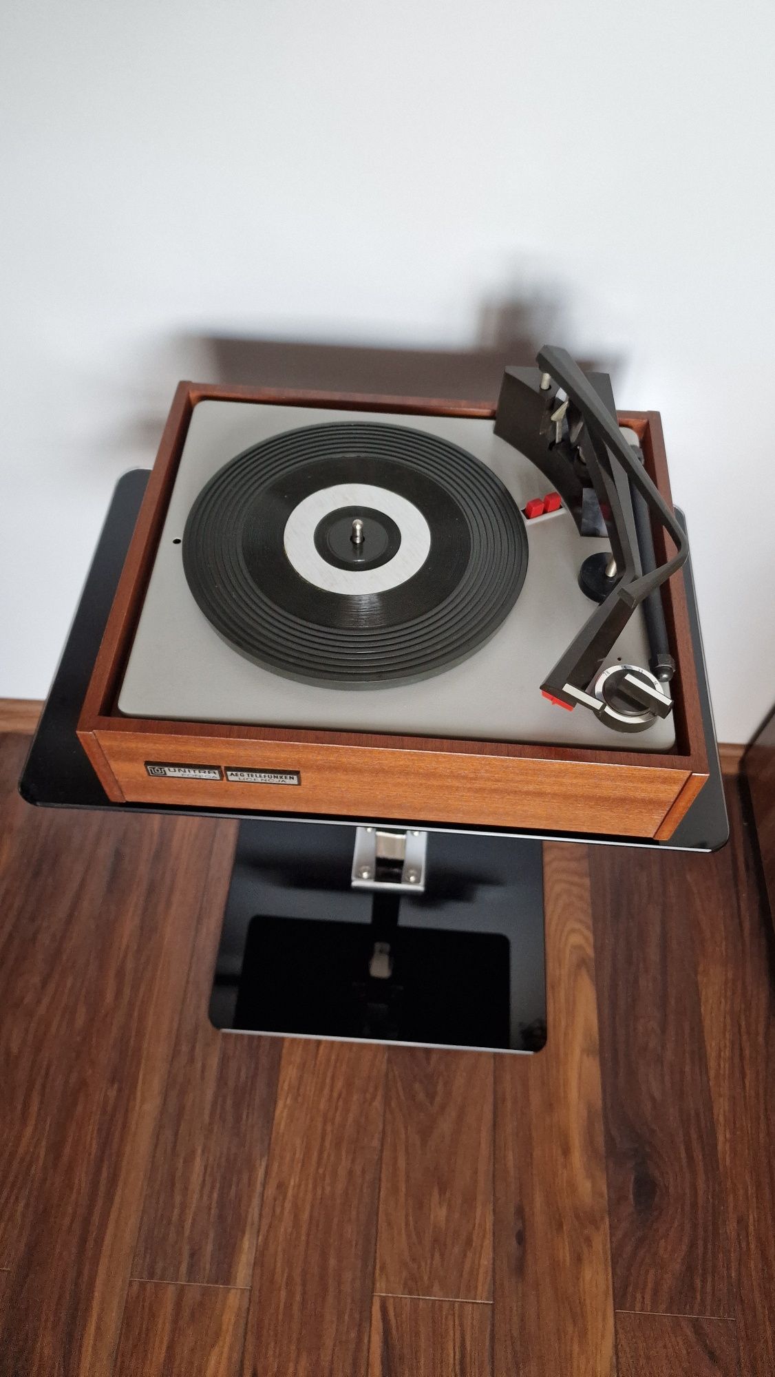 Gramofon Unitra Fonica na licencji AEG Telefunken, adapter, winyl,