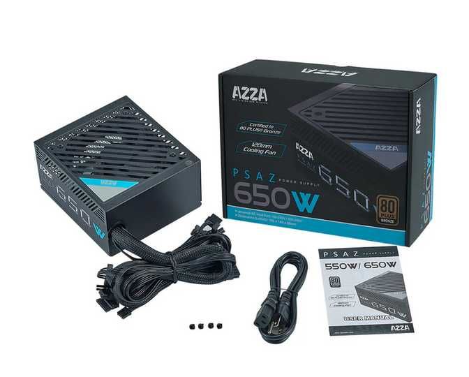 NOWY Zasilacz komputerowy Linkworld Azza PSAZ-650W 80+ | Gwarancja