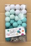 Swiecace kule Cottonball lights zestaw 50 turkus