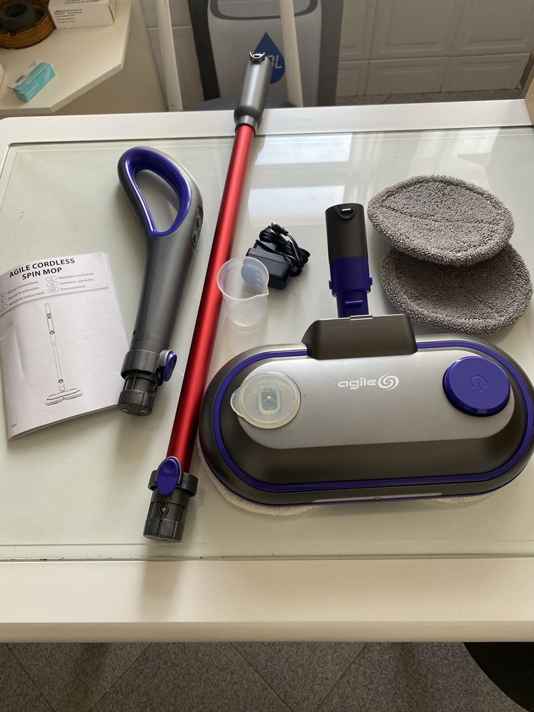 Mopa giratoria sem fios e com assessorios