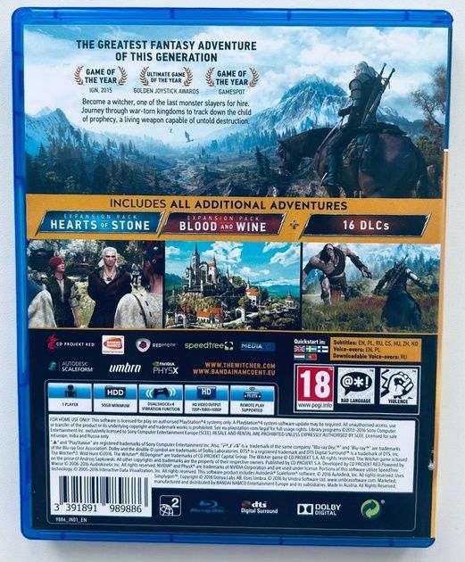 The Witcher 3 Wild Hunt Game of the Year Edition, російські субтитри