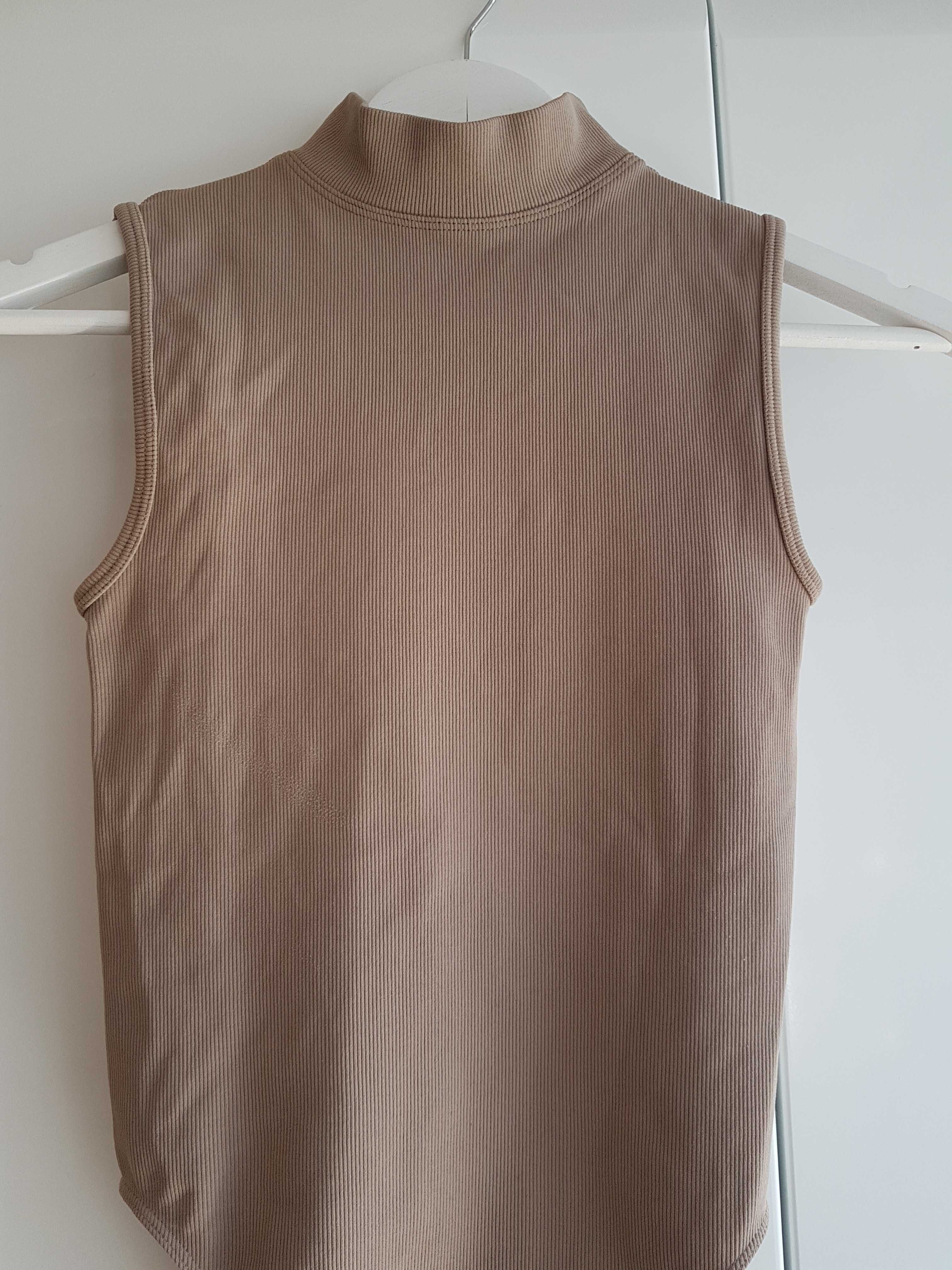 Nowość 2025:) beżowe prażkowane body PRIMARK roz XS