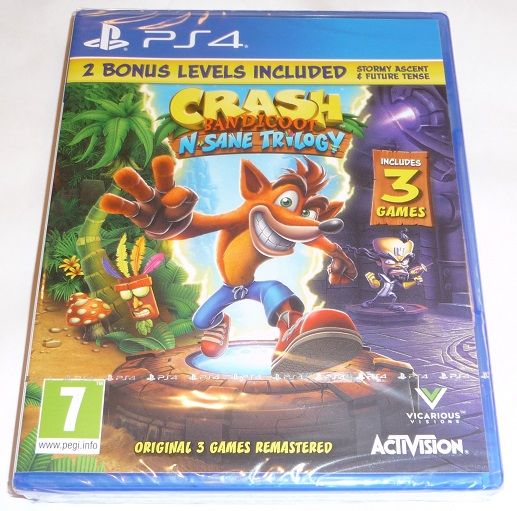 Crash Bandicoot N Sane Trilogy PS4 + Slim + Pro + PS5 = 3 kultowe gry