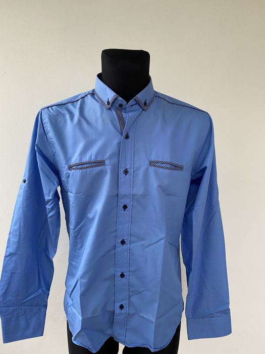 Koszula męska nowa XL(41) 176-182 wzrost niebieska długi rękaw