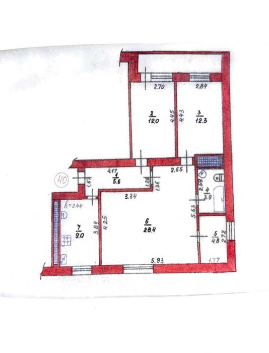 Автономное отопление! 4комн. квартира. Центр Лозовой.Можно под офис.