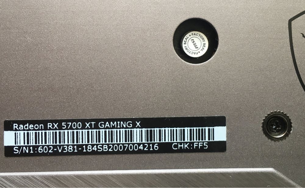 Msi RX 5700 XT Gaming X 8gb ddr6 micron