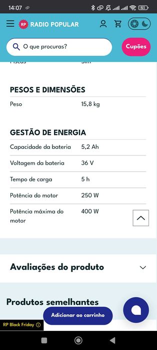 Trotinete Elétrica URBANGLIDE Ride 85 Plus (250 W - Autonomia: 20 Km