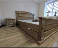 Ліжко двоспальне з масиву дуба,ясеня  (дерев'яне)