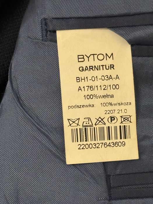 Garnitur męski 100% welna, Bytom, 176/112/100