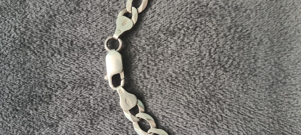 Srebrny męski łańcuszek próba 925 , 54 cm