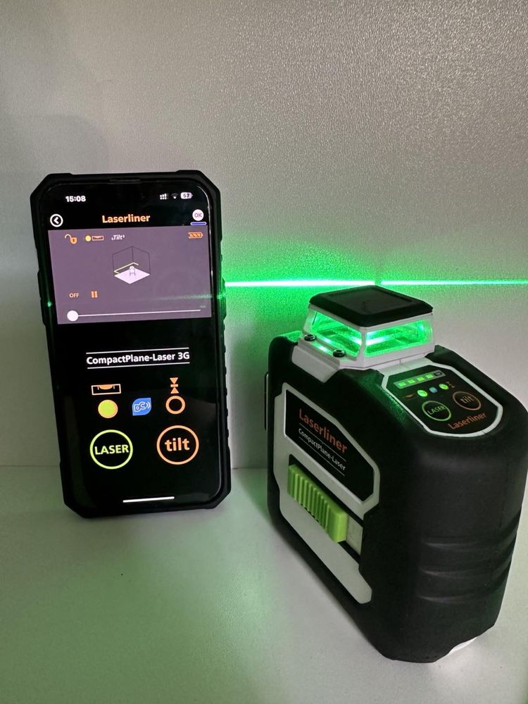 Лазерний рівень Laserliner CompactPlane Laser 3D Green Bluetooth нивел