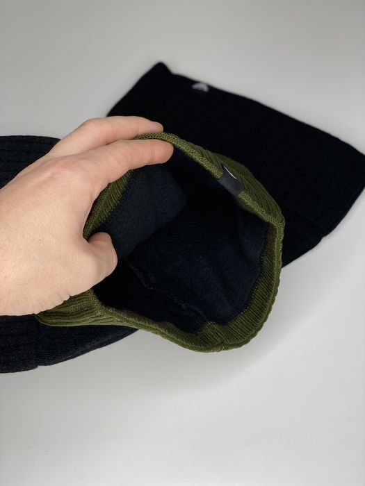 Мужская спортивная шапка зимняя Armani темно серая/графит утепленная