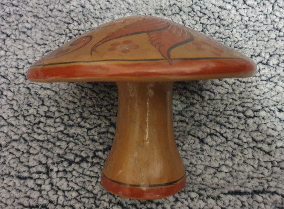 Magnífico Cogumelo decorativo com bela pintura - México