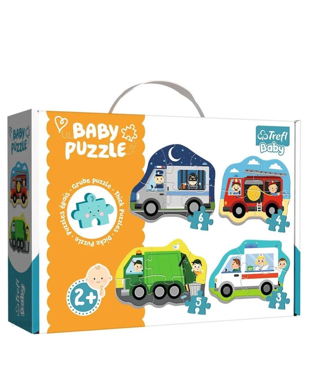 2x Puzzle Tref baby pojazdy