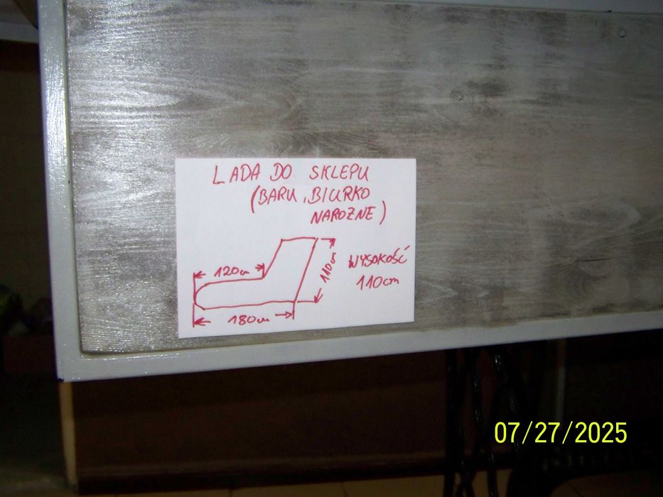 Lada narożna do sklepu, baru  lub innego lokalu ( biurko narożne)