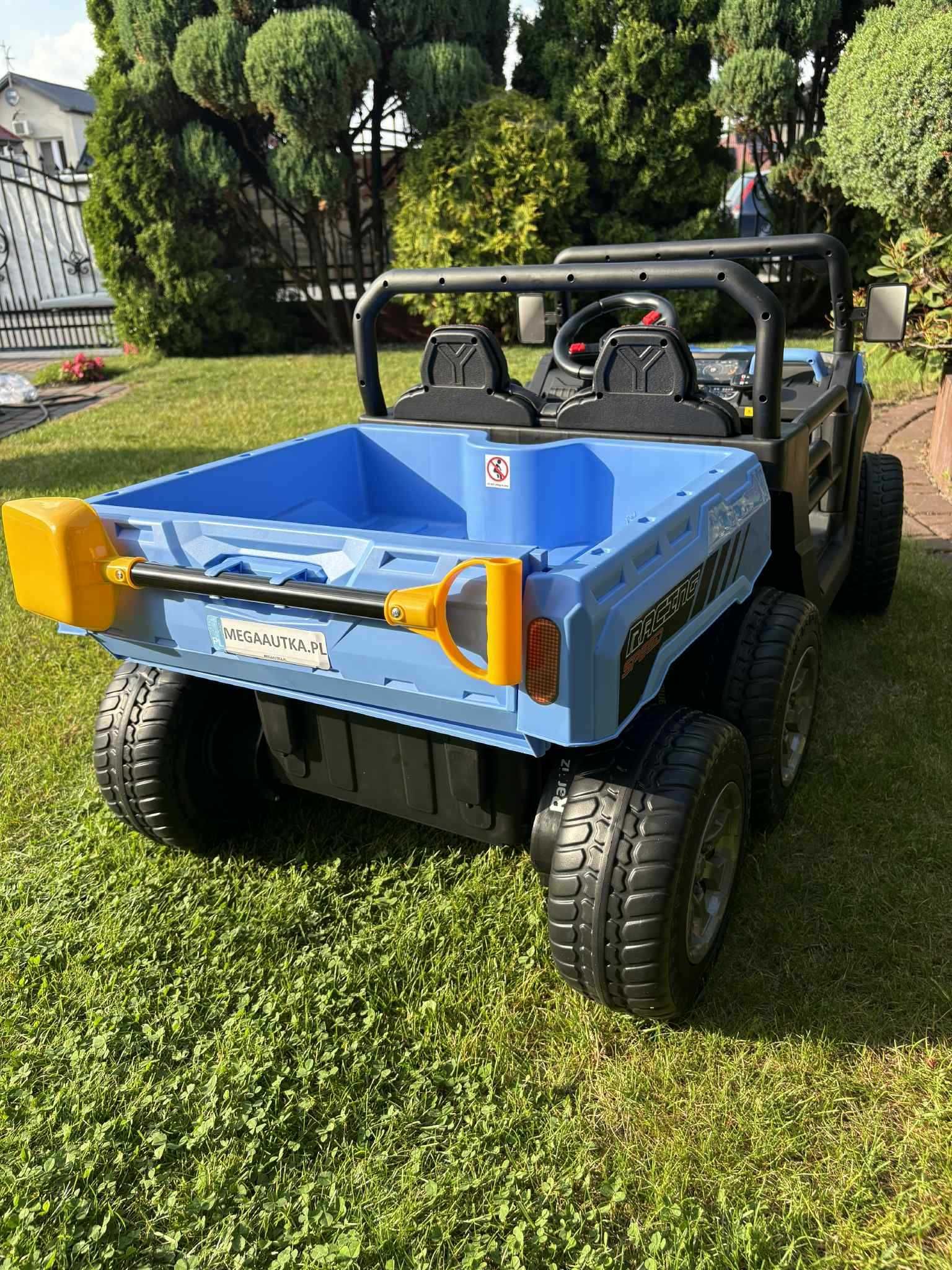 Dwuosobowe Auto na akumulator Wywrotka Pilot 4x4 Samochód dla 2 dzieci