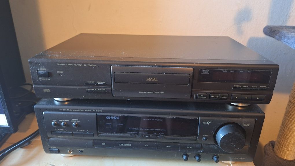 Technics SA-EX100 wzmacniacz +Odtwarzacz CD SL-PG380A +  Kolumny A.R.E