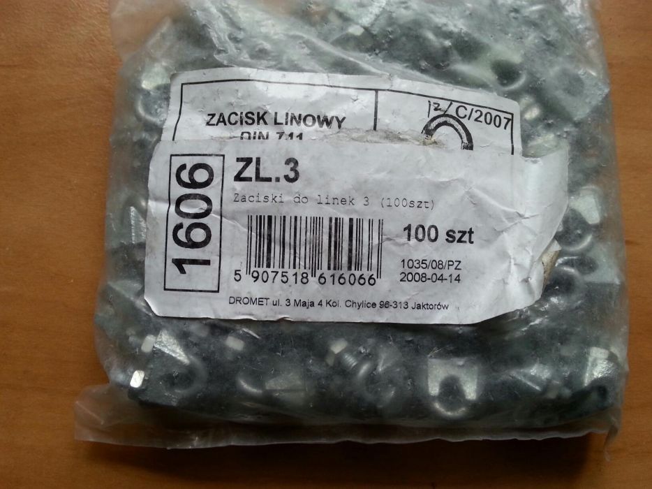 Zaciski linkowe 3 mm ZL.3 (100 sztuk)