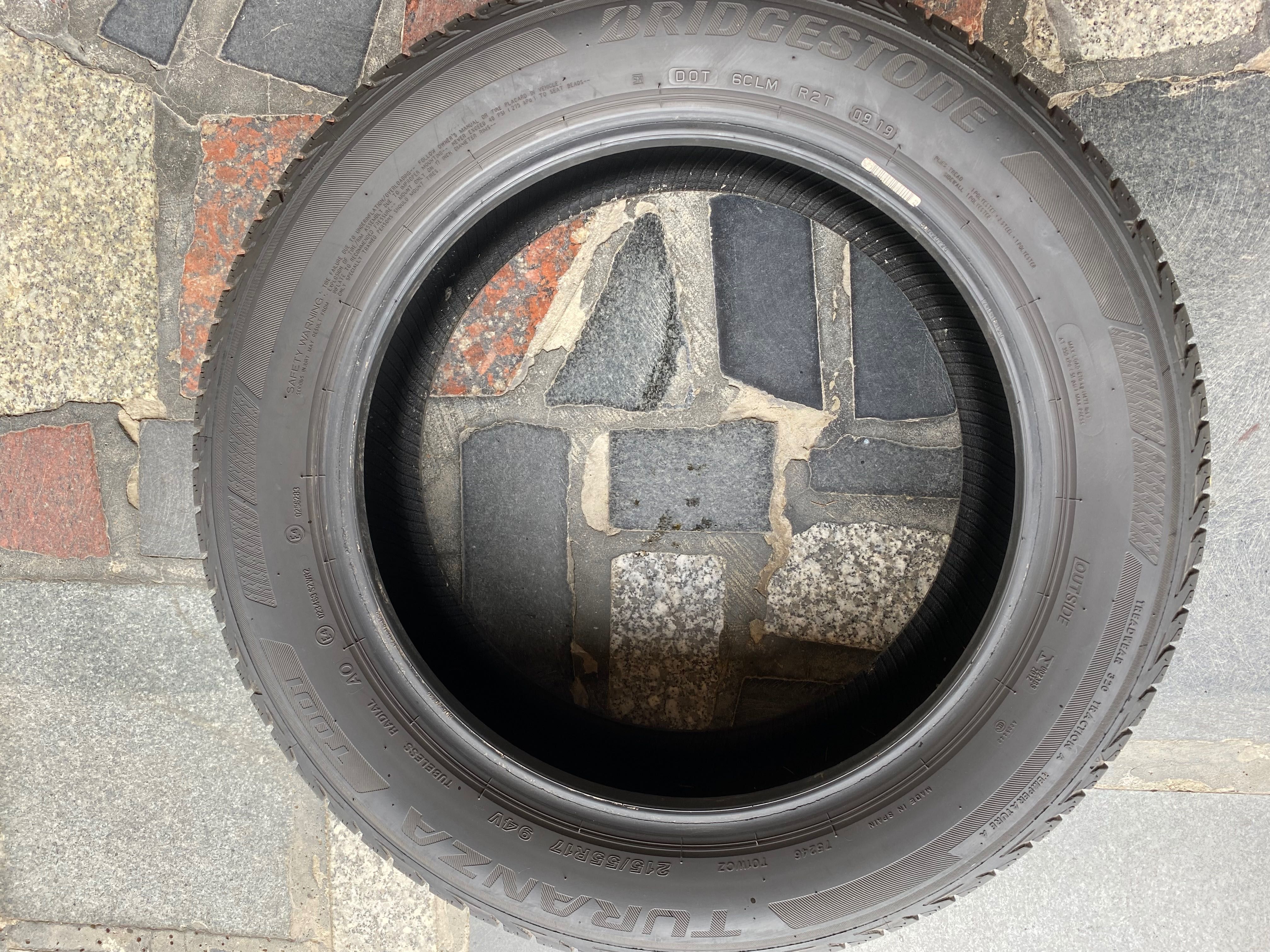 2szt 215/55/17 94V Bridgestone Turanza z 2019 roku