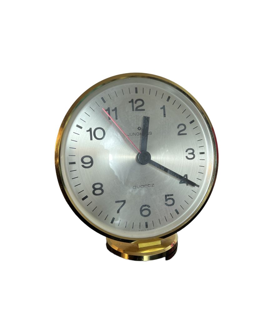 Kolekcjonerski zegar biurkowy Jughans vintage prl