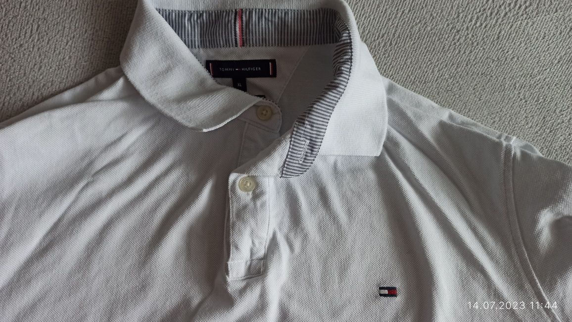 Koszulka Polo Tommy Hilfiger Biała Męska XL
