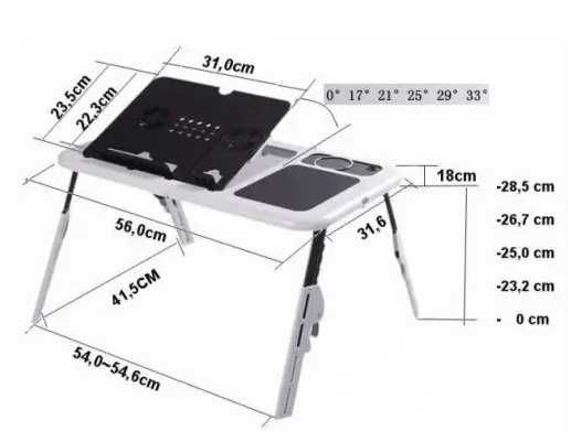 столик підставка складаний  для ноутбука з кулером