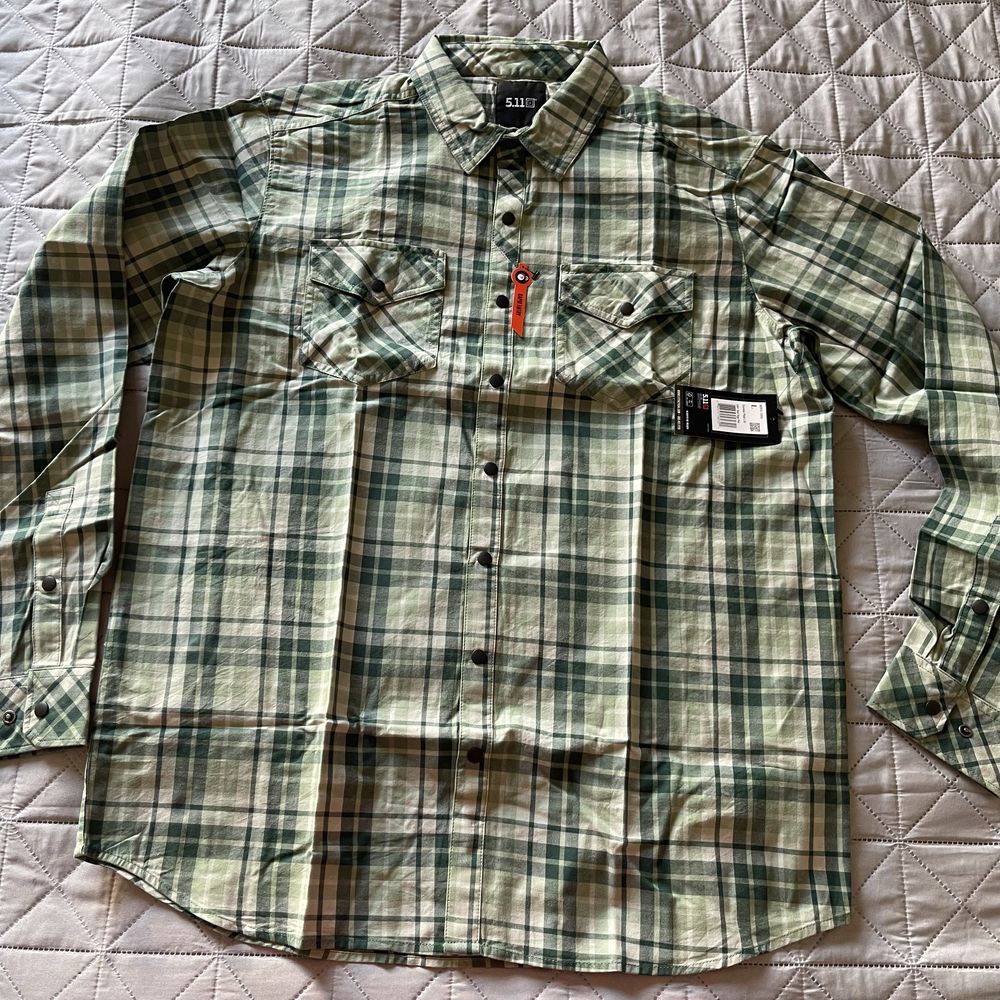 Сорочка 5.11 tactical Gunner Plaid Long Sleeve Shirt розмір L,XL