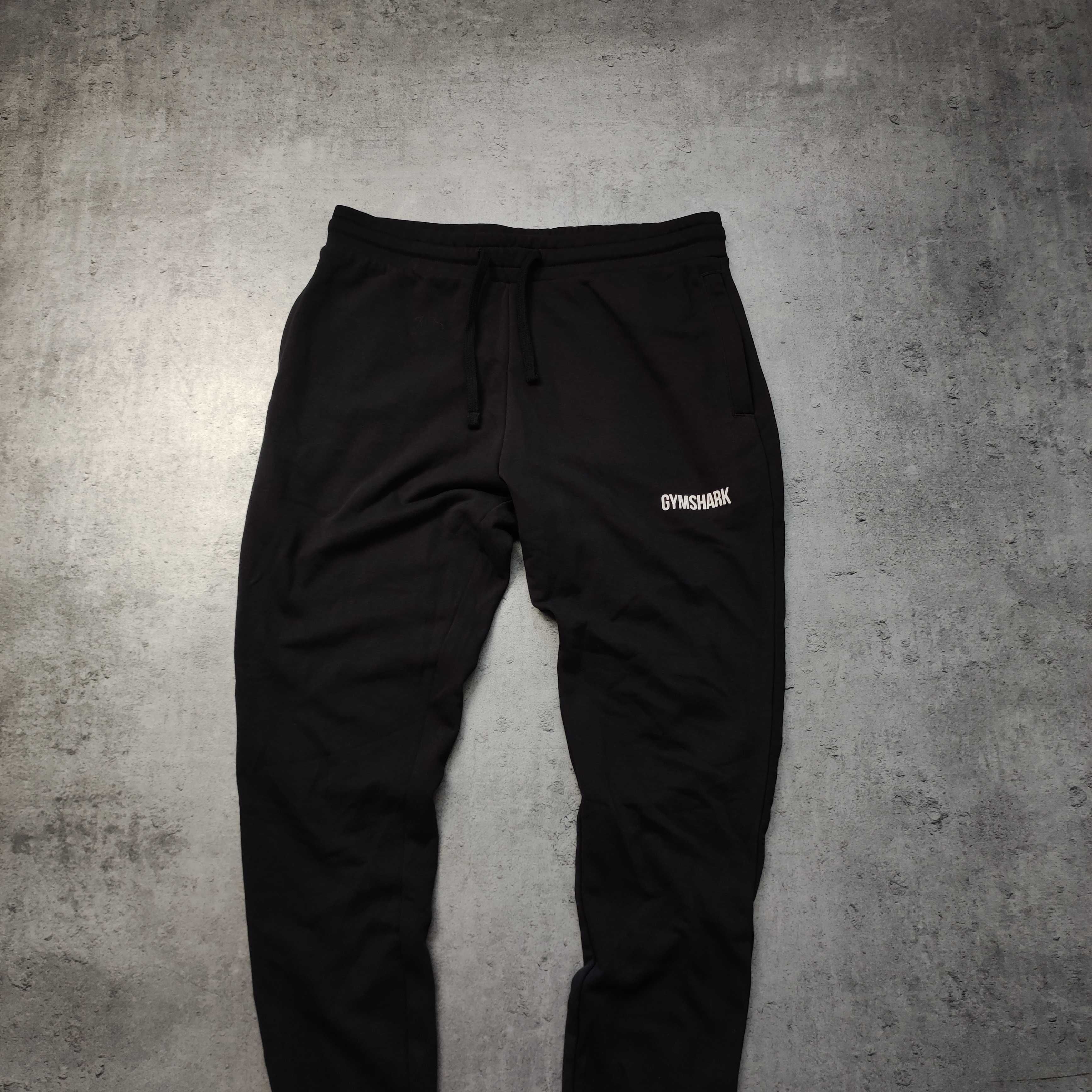MĘSKIE Dresy Sportowe GYM Active Czarne Trening Joggery GymShark Logo