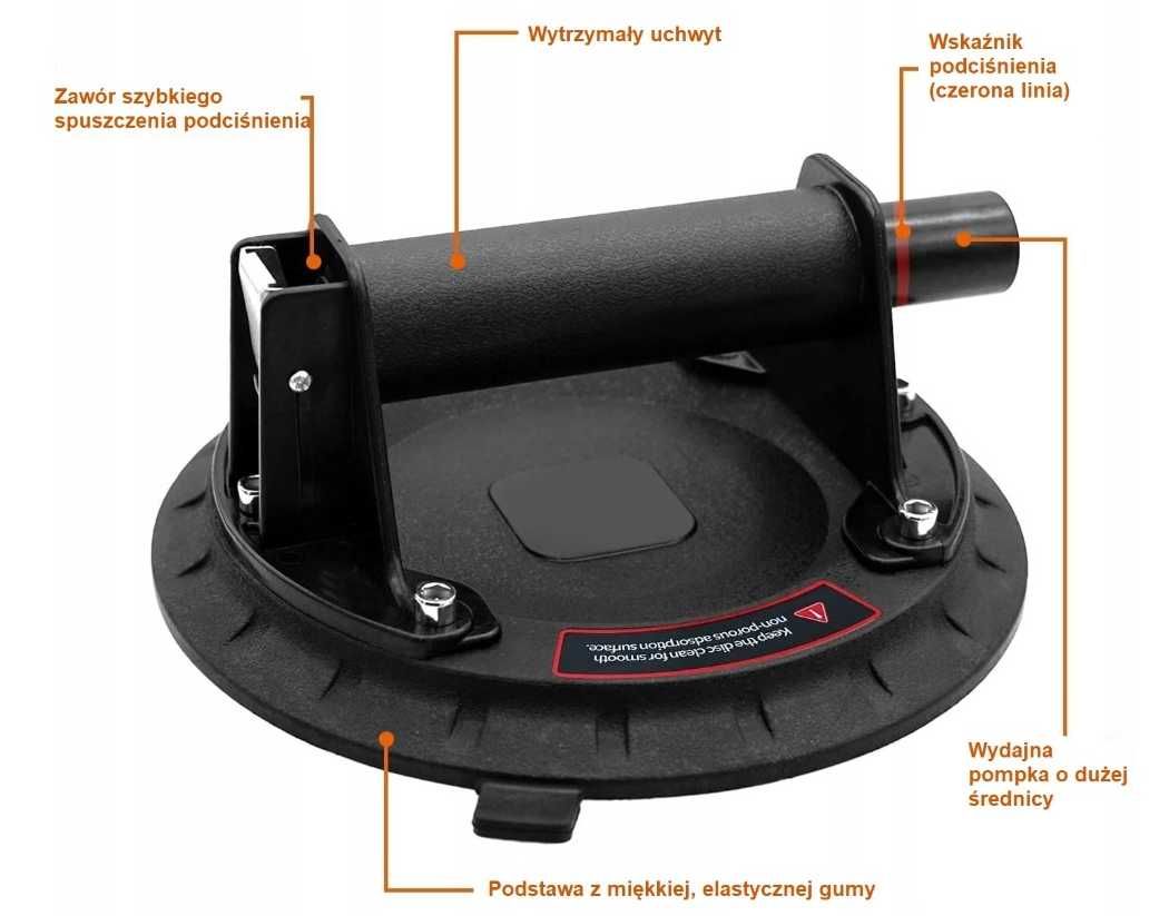 Przyssawka Próżniowa Uchwyt Z Pompką Do Płytek | WYPRZEDAŻ -20%