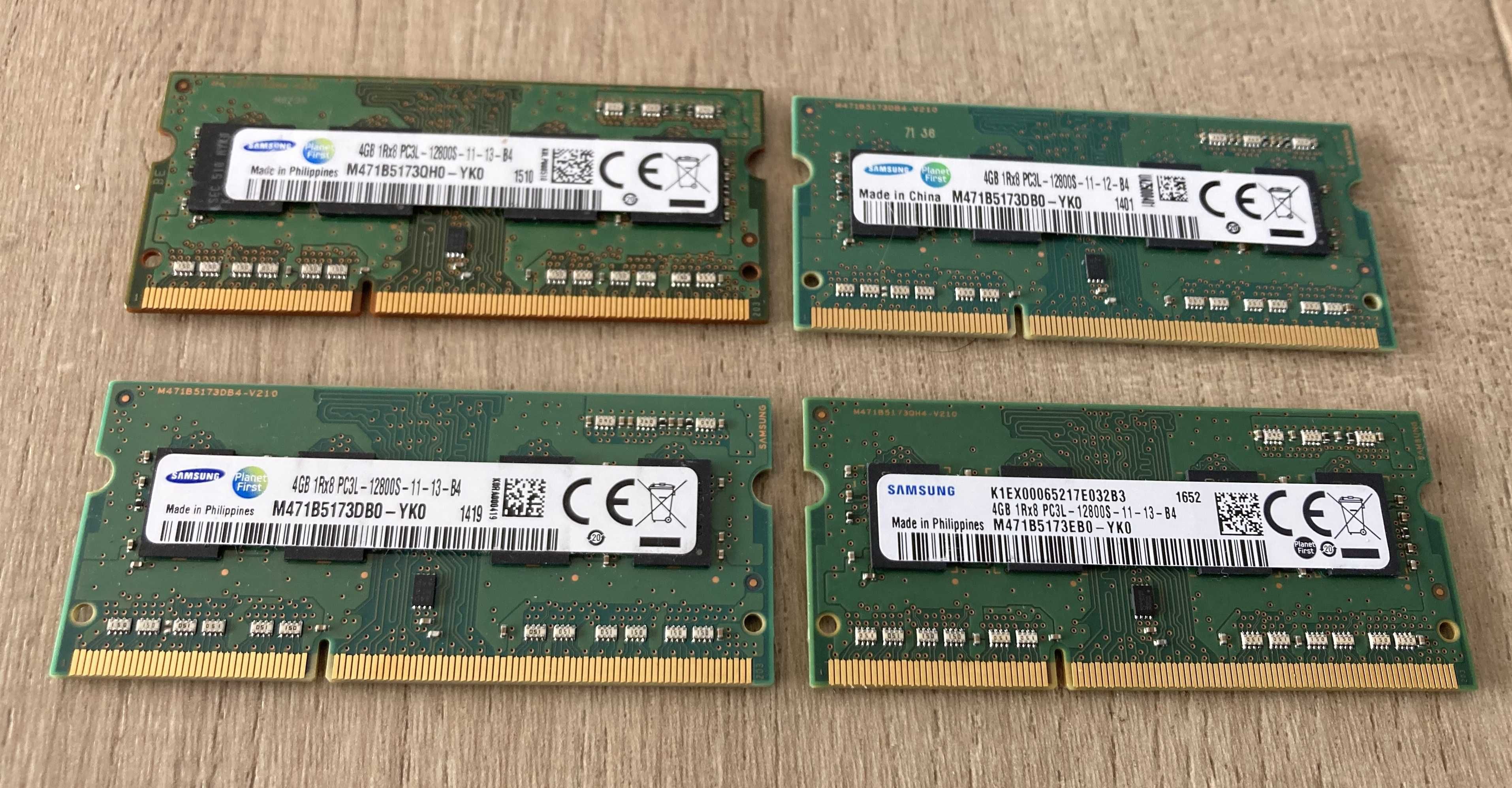 Samsung ram DDR3 4GB 1RX8 PC3L-12800S 1600 MHz