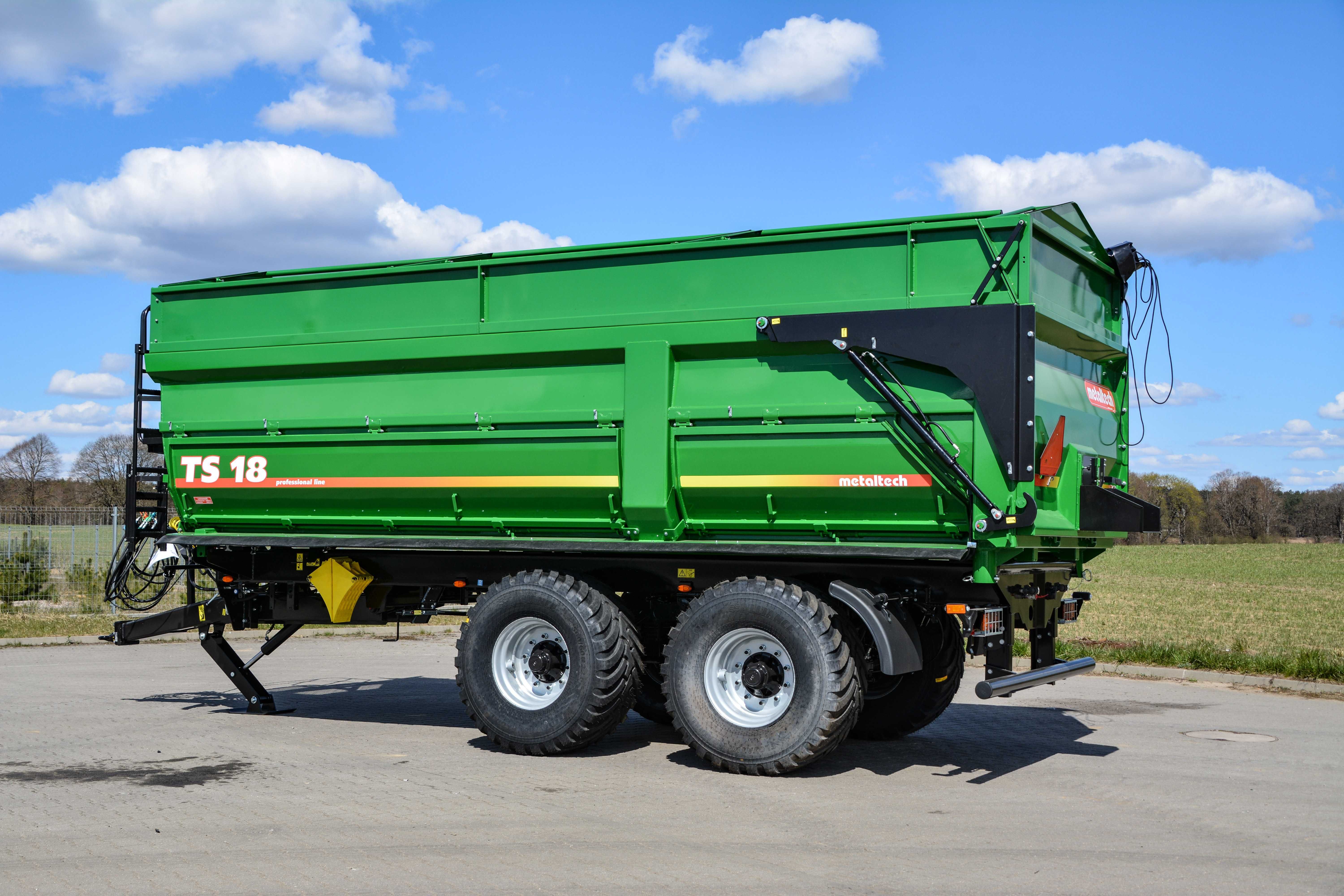Przyczepa rolnicza skorupowa METAL-TECH TS 18 Ton PROMOCJA OŚ SKRĘTNA